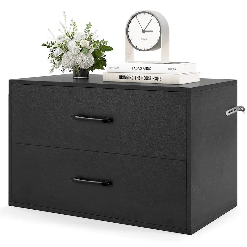 Stackable 2-Drawer Dresser Multi-Purpose Wooden Storage Cube