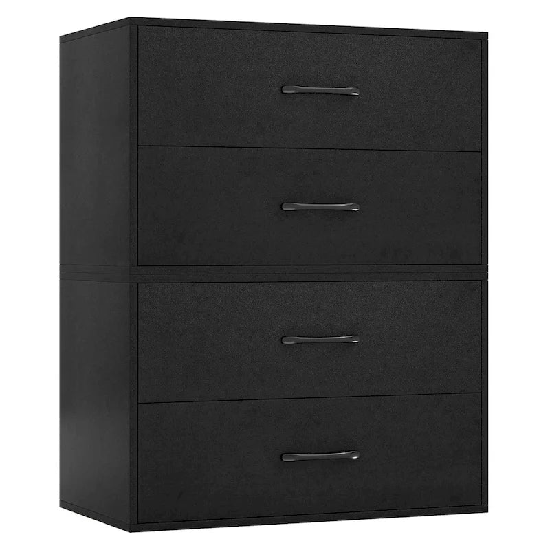 Stackable 2-Drawer Dresser Multi-Purpose Wooden Storage Cube