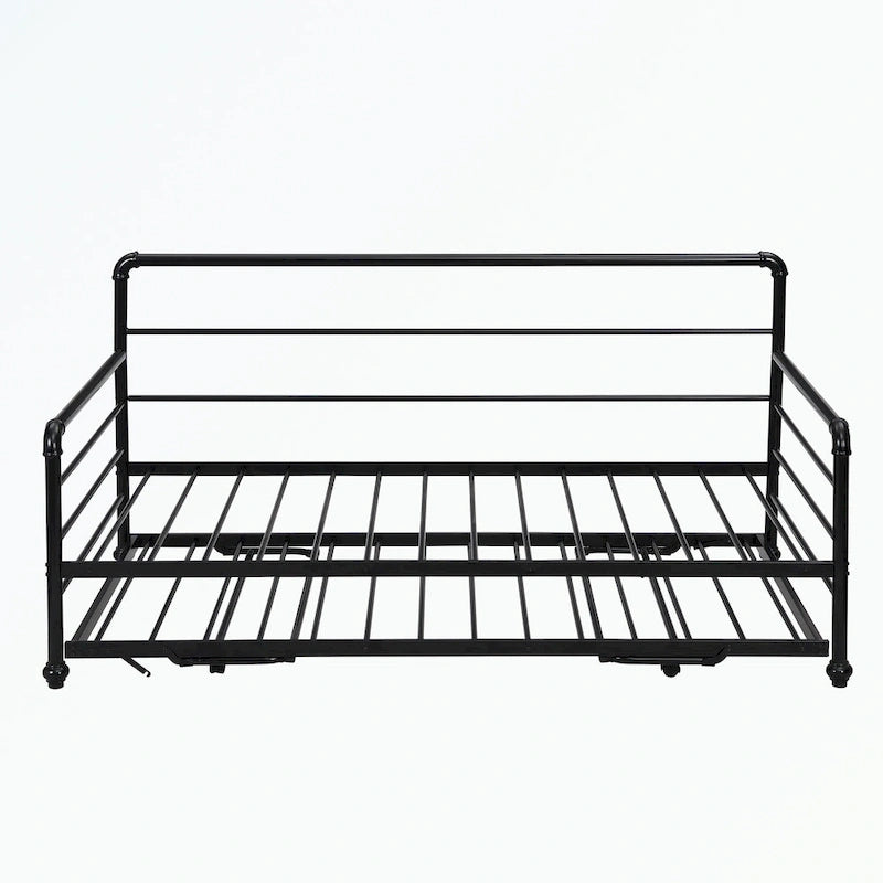 Twin Size Daybed with Adjustable Trundle