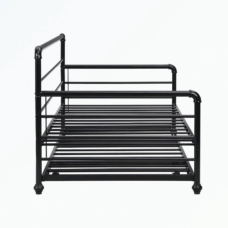 Twin Size Daybed with Adjustable Trundle