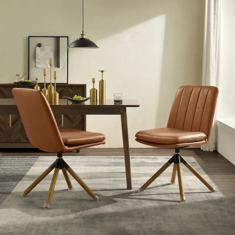 Set of 2 Mid-century Swivel Home Office Chair