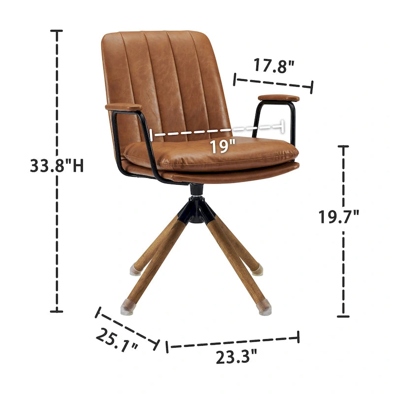 Set of 2 Mid-century Swivel Home Office Chair