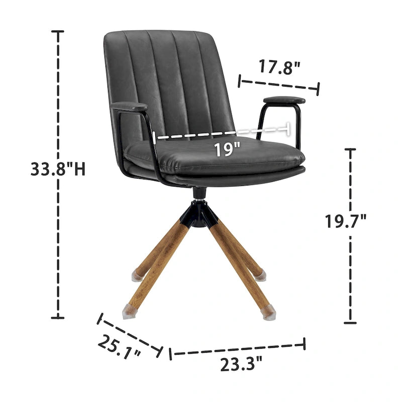 Set of 2 Mid-century Swivel Home Office Chair