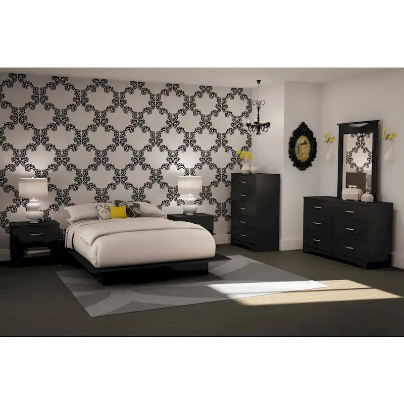 Queen Platform Bed and Headboard (54/60)