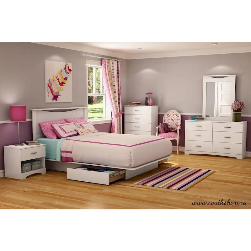 Queen Platform Bed and Headboard (54/60)
