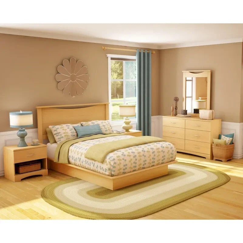 Queen Platform Bed and Headboard (54/60)