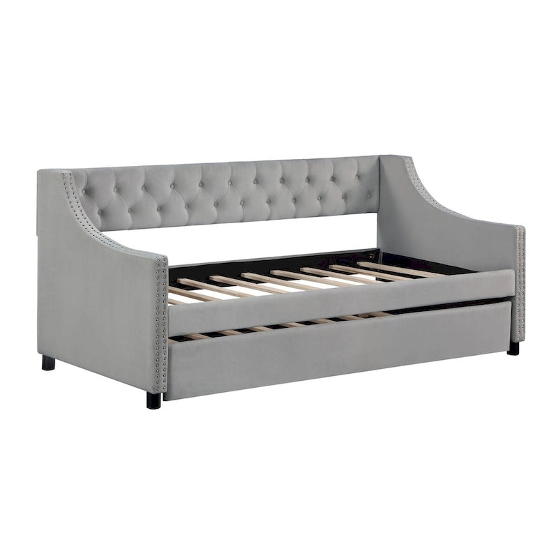 Daybed with Trundle Upholstered Tufted Sofa Bed,full Size