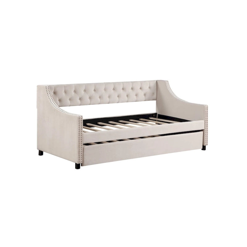 Daybed with Trundle Upholstered Tufted Sofa Bed,full Size