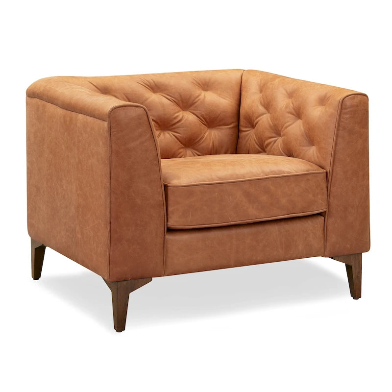 Lounge Chair - Full Grain Genuine Italian Leather