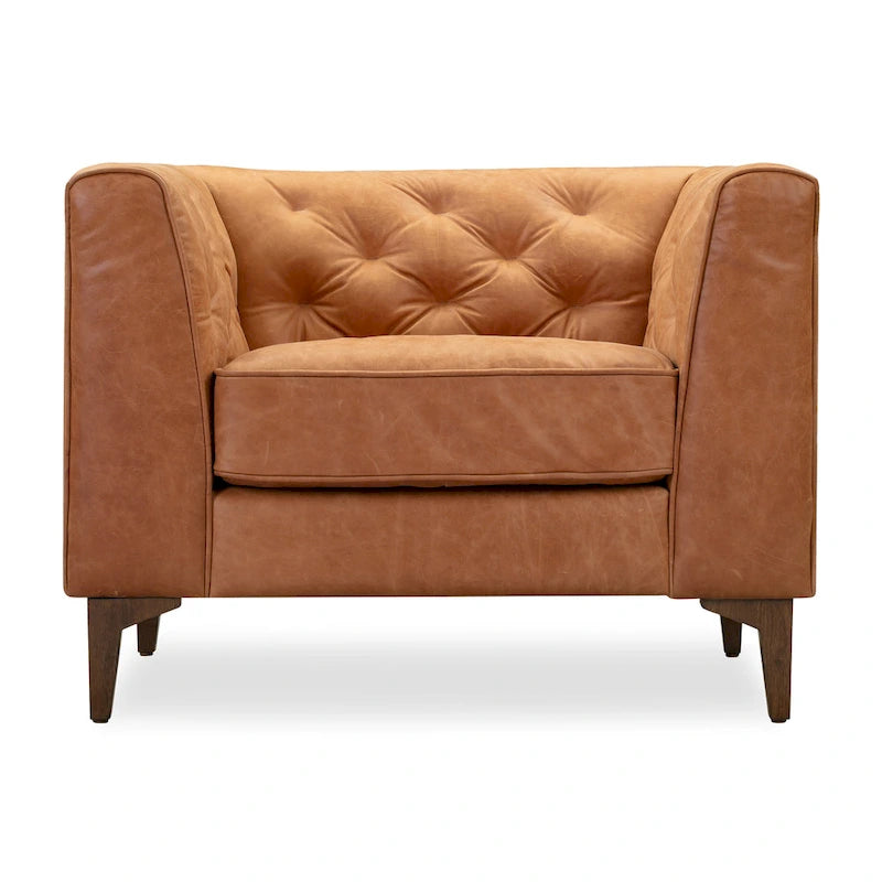 Lounge Chair - Full Grain Genuine Italian Leather