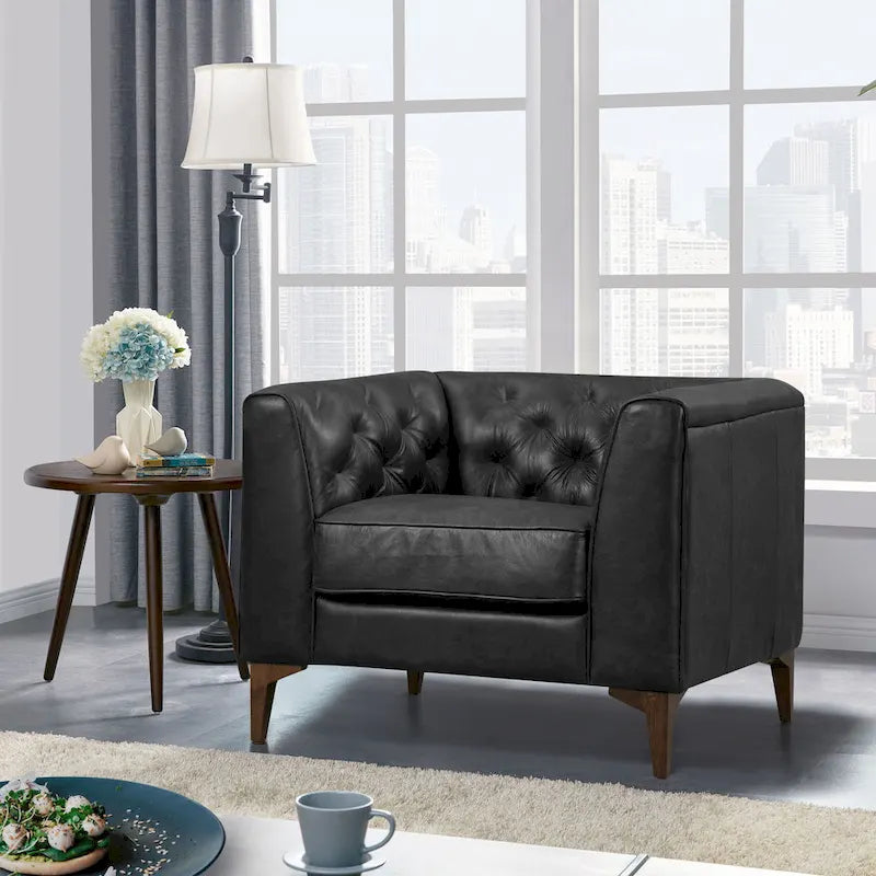 Lounge Chair - Full Grain Genuine Italian Leather