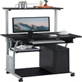 3 Tier Computer Desk with Printer Shelf